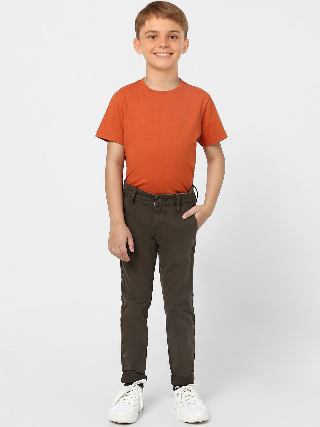 Slim fit chino pants brown - BOYS 2-10 YEARS Bottoms & Jeans | Ackermans